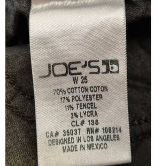 Joe's Cotton Jael Skinny Ankle Leg Black Jeans Size 25 - Picture 6 of 10